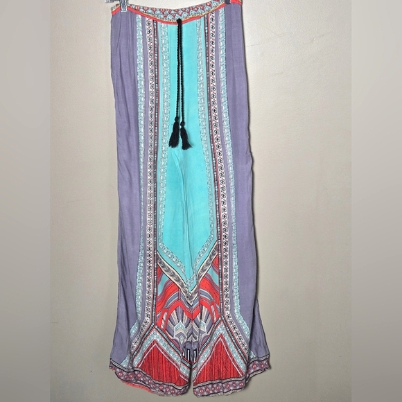 Shrinking Violet Boho Hippie Bell Bottom Lightweight Festival Pants, Small - Picture 1 of 3